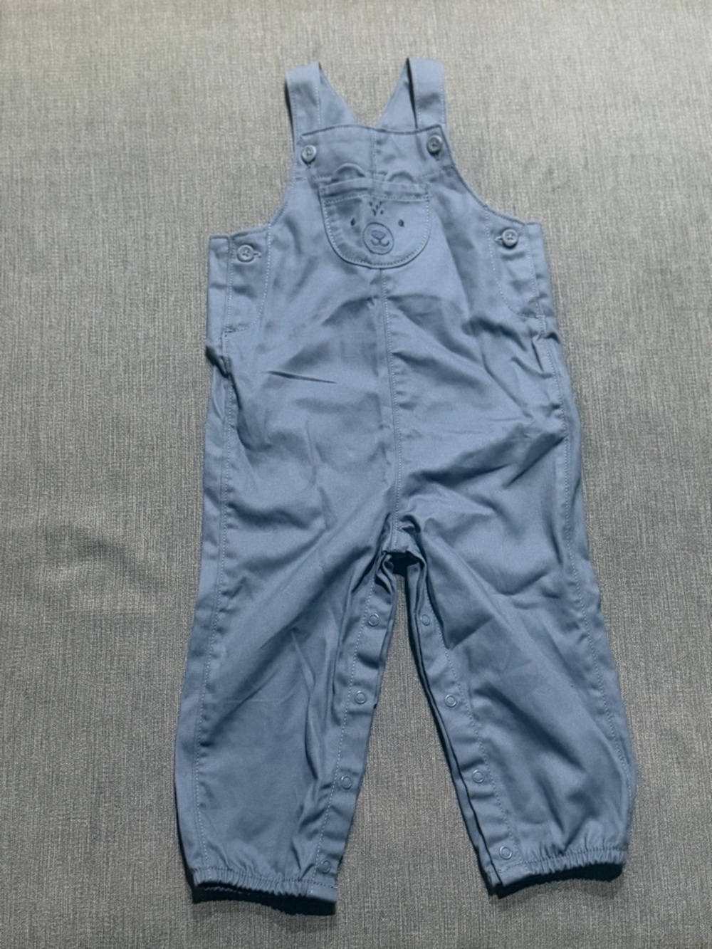 Carter’s‎ Boy’s Blue Overalls with Bear Face Pocket size 18 months